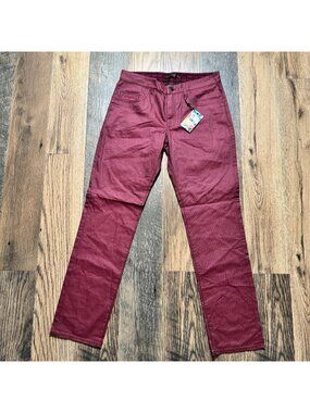Robert Graham Selznick Woven Pant Wine Red Textured Size 32 NWT